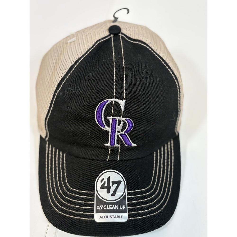 '47 Brand Colorado Rockies MLB Black Adjustable Trucker Hat - Size: OSFA